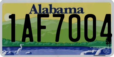AL license plate 1AF7004