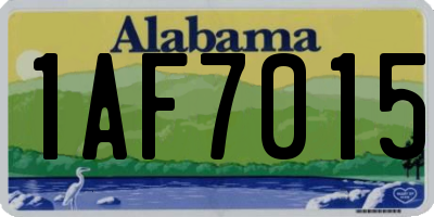 AL license plate 1AF7015
