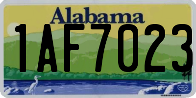 AL license plate 1AF7023