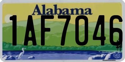 AL license plate 1AF7046