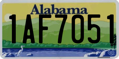 AL license plate 1AF7051