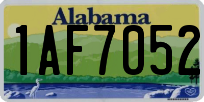 AL license plate 1AF7052