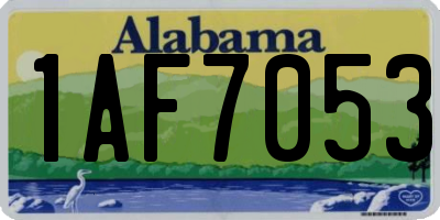 AL license plate 1AF7053
