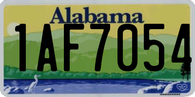 AL license plate 1AF7054