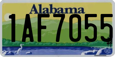 AL license plate 1AF7055