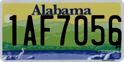 AL license plate 1AF7056