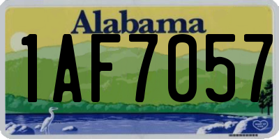 AL license plate 1AF7057