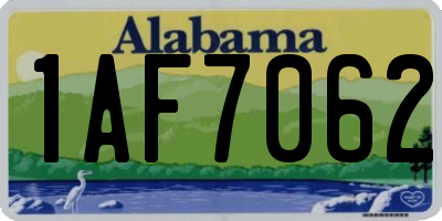 AL license plate 1AF7062