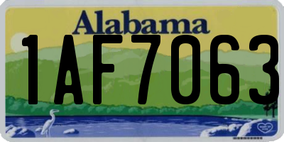 AL license plate 1AF7063