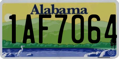 AL license plate 1AF7064