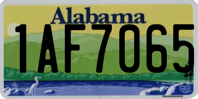 AL license plate 1AF7065