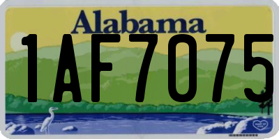 AL license plate 1AF7075