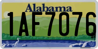 AL license plate 1AF7076
