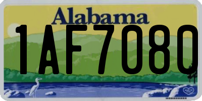 AL license plate 1AF7080