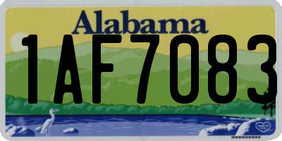 AL license plate 1AF7083