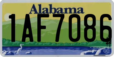 AL license plate 1AF7086