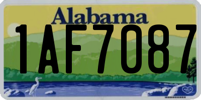AL license plate 1AF7087