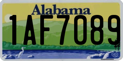 AL license plate 1AF7089