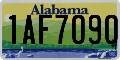 AL license plate 1AF7090