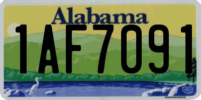 AL license plate 1AF7091