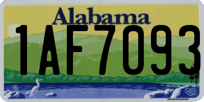 AL license plate 1AF7093