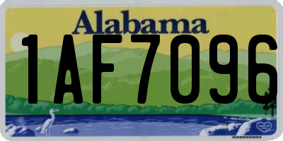 AL license plate 1AF7096