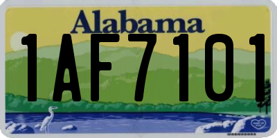 AL license plate 1AF7101