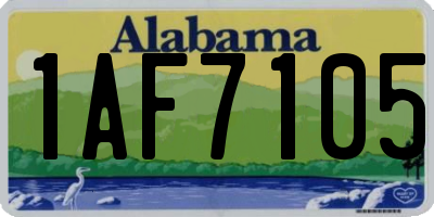 AL license plate 1AF7105