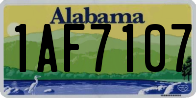 AL license plate 1AF7107