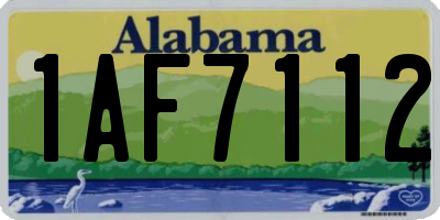 AL license plate 1AF7112