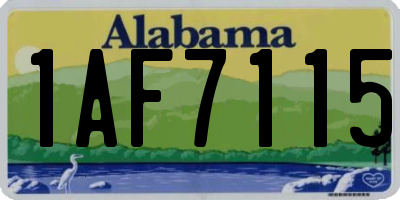 AL license plate 1AF7115