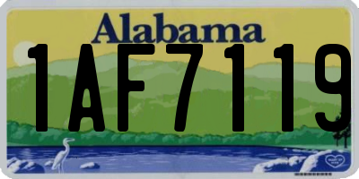 AL license plate 1AF7119