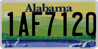 AL license plate 1AF7120