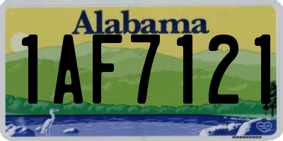 AL license plate 1AF7121