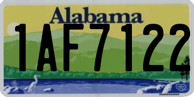 AL license plate 1AF7122
