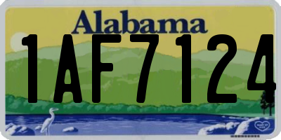 AL license plate 1AF7124