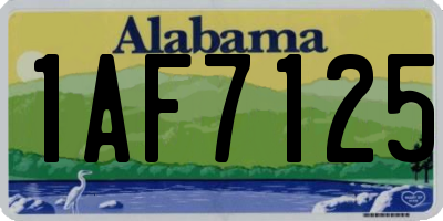 AL license plate 1AF7125