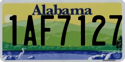 AL license plate 1AF7127