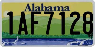 AL license plate 1AF7128
