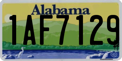AL license plate 1AF7129