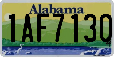 AL license plate 1AF7130