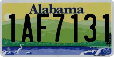 AL license plate 1AF7131