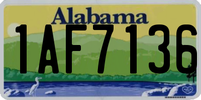 AL license plate 1AF7136