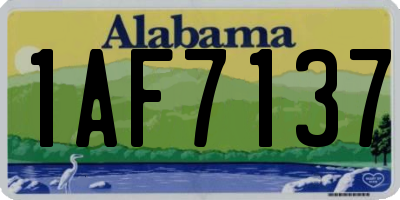 AL license plate 1AF7137