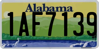 AL license plate 1AF7139