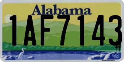 AL license plate 1AF7143