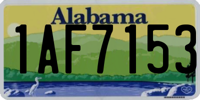 AL license plate 1AF7153