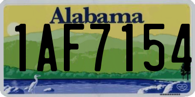 AL license plate 1AF7154