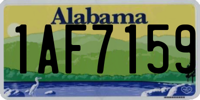 AL license plate 1AF7159