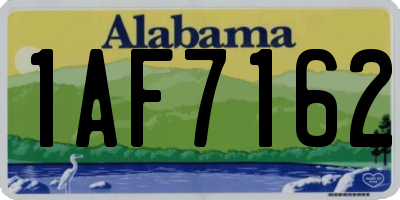 AL license plate 1AF7162